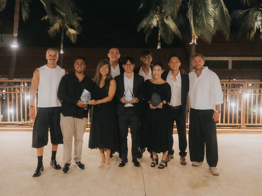 The Singapore winners with their three awards
